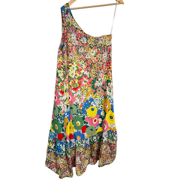 Anthropologie Sarah Campbell Dress One-Shoulder Midi Size XS NWT - Picture 2 of 6